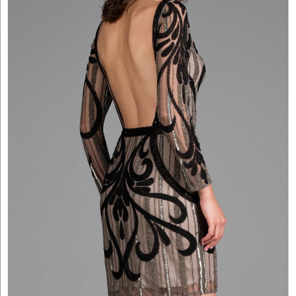 SCALA Beaded Patterned Mini Dress